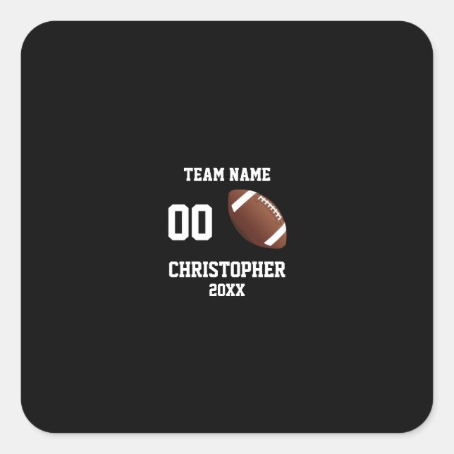 Pegatina Cuadrada Collage de fotos de fútbol (Anverso)