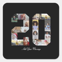 Pegatina Cuadrada Collage de fotos número 20