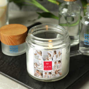 Pegatina Cuadrada Collage Photo Mom Red Te Ama Mejor Regalo De Madre