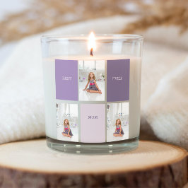 Pegatina Cuadrada Collage Photo Purple Best Mom Ever Gift