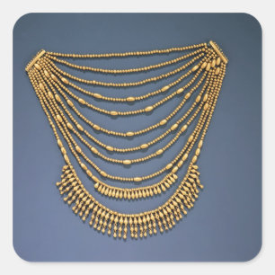 Pegatina Cuadrada Collar con campanas