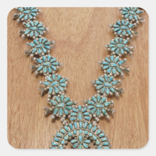 Pegatina Cuadrada Collar de Navajo