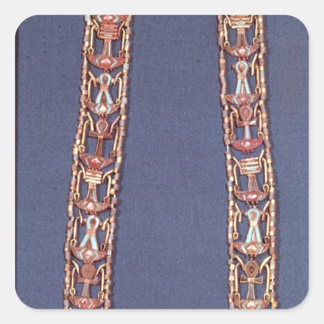 Pegatina Cuadrada Collar del Sol Naciente (Anverso)