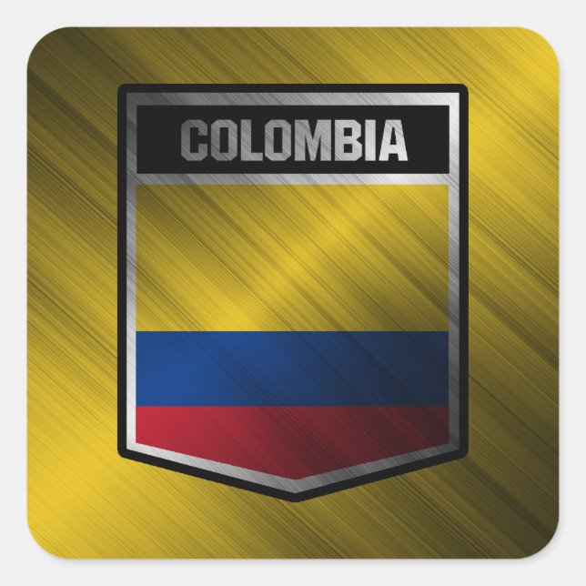 Pegatina Cuadrada Colombia (Anverso)
