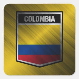 Pegatina Cuadrada Colombia