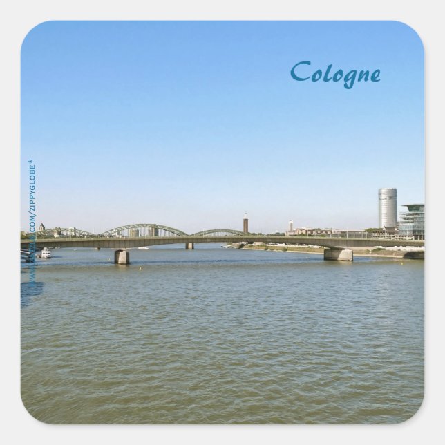 Pegatina Cuadrada Colonia (Anverso)
