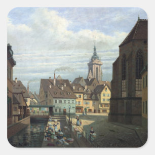Pegatina Cuadrada Coloque DES Dominicains, Colmar, 1876