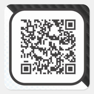 Pegatina Cuadrada Coloque su código QR escaneado en estos