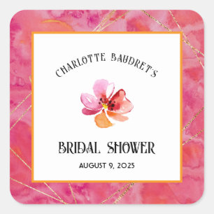 Pegatina Cuadrada Color caliente moderno