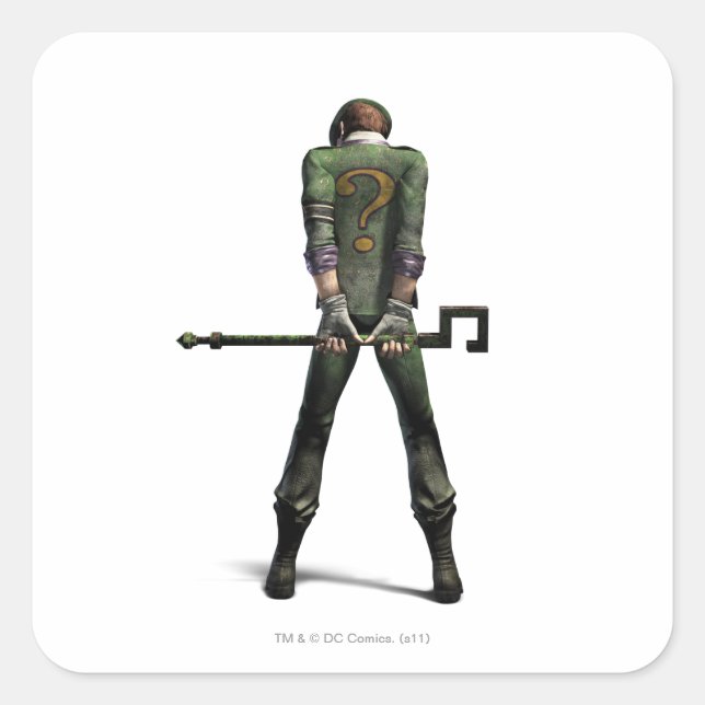 Pegatina Cuadrada Color de Riddler (Anverso)