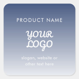 Pegatina Cuadrada Color del degradado editable del logotipo