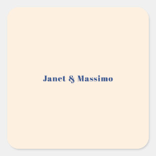 Pegatina Cuadrada Color Marfil Liso Profesional Moderno Minimalista