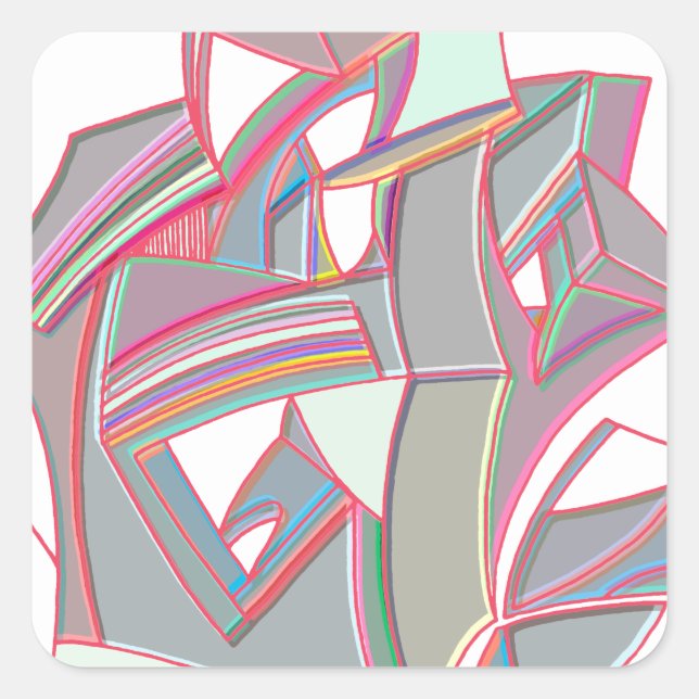 Pegatina Cuadrada Color personalizado (Anverso)