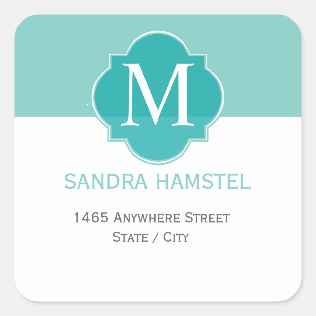 Pegatina Cuadrada Color sólido verde de la mita (Anverso)