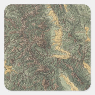 Pegatina Cuadrada Colorado