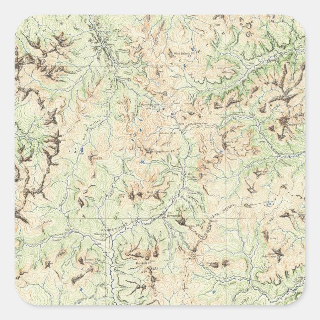 Pegatina Cuadrada Colorado 6 (Anverso)
