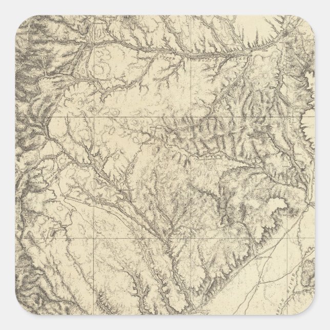 Pegatina Cuadrada Colorado del Sur (Anverso)