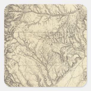 Pegatina Cuadrada Colorado del Sur