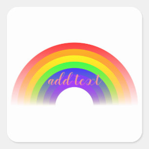Pegatina Cuadrada Colores arcoiris