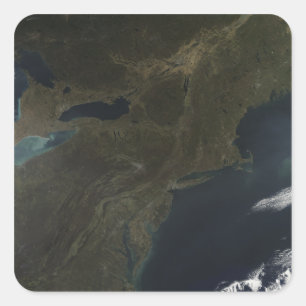 Pegatina Cuadrada Colores de la caída en los Estados Unidos del est