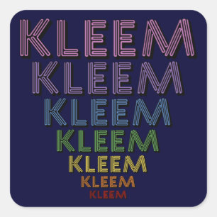Pegatina Cuadrada Colores del Chakra Kleem