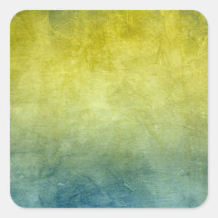 Pegatina Cuadrada Colores Grunge - Amarillo y Azul