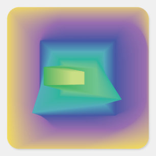 Pegatina Cuadrada colores pastel abstractos