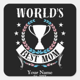 Pegatina Cuadrada Colores transnacionales de bandera del Día de la M