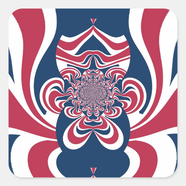 Pegatina Cuadrada Colores unidos: Colorido patrón global (Anverso)