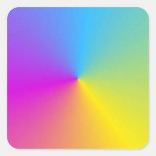 Pegatina Cuadrada Colorido abstracto personalizado plantilla rosa ro