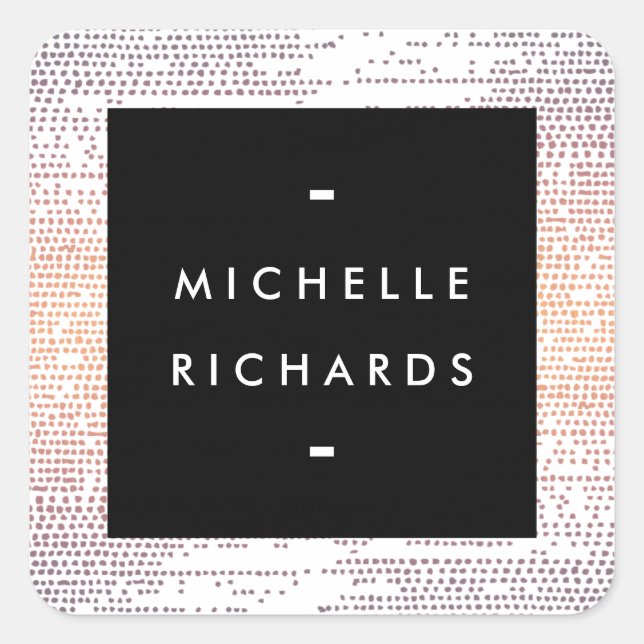 Pegatina Cuadrada Colorido Confetti Rain Pattern Moderno (Anverso)