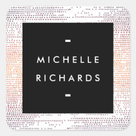 Pegatina Cuadrada Colorido Confetti Rain Pattern Moderno