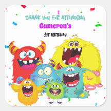 Colorido Monstruo de Diversión Cuta Fiesta de Cump