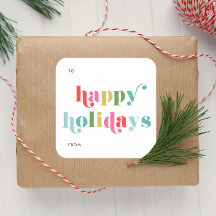 Colorido Tipo Feliz Regalo de vacaciones