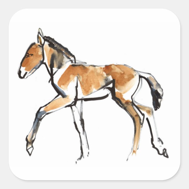 Pegatina Cuadrada Colt (Anverso)