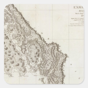 Pegatina Cuadrada Columbia Británica Alaska