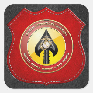 Pegatina Cuadrada Comando de Operaciones Especiales del USMC (MARSOC