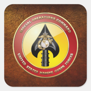 Pegatina Cuadrada Comando de Operaciones Especiales del USMC (MARSOC