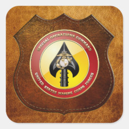 Pegatina Cuadrada Comando de Operaciones Especiales del USMC (MARSOC