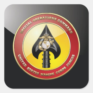 Pegatina Cuadrada Comando de Operaciones Especiales del USMC (MARSOC
