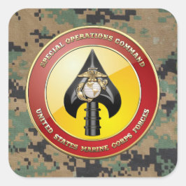 Pegatina Cuadrada Comando de Operaciones Especiales del USMC (MARSOC