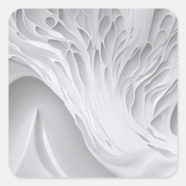 Pegatina Cuadrada Combo de miel blanco (Anverso)