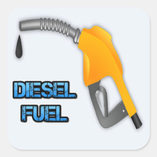 Pegatina Cuadrada Combustible diesel