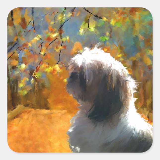 Pegatina Cuadrada comenzar nuestro verdadero viaje_Painting.jpg (Anverso)