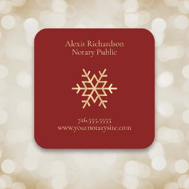 Pegatina Cuadrada Comercialización de notorio de copas de nieve de o