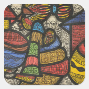 Pegatina Cuadrada Comercio