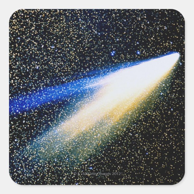 Pegatina Cuadrada Comet West (Anverso)