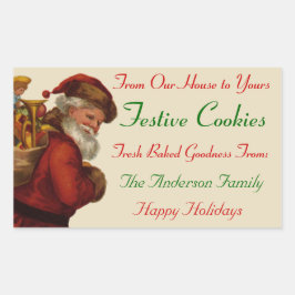 Pegatina Cuadrada Comida anticuada de vacaciones en Santa Lucía