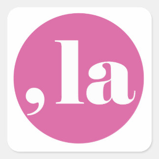 Pegatina Cuadrada Comma la, Kamala Harris.