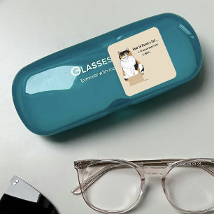 Pegatina Cuadrada Cómo atrapar un gato